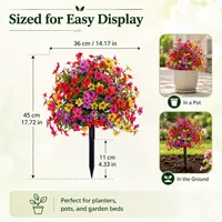 🔥🔥Get 50% + Free Shipping 🔥🔥Eucalyptus Flower Artificial Fake Violet Flower Ground Stake thumbnail 7