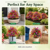 🔥🔥Get 50% + Free Shipping 🔥🔥Eucalyptus Flower Artificial Fake Violet Flower Ground Stake thumbnail 3