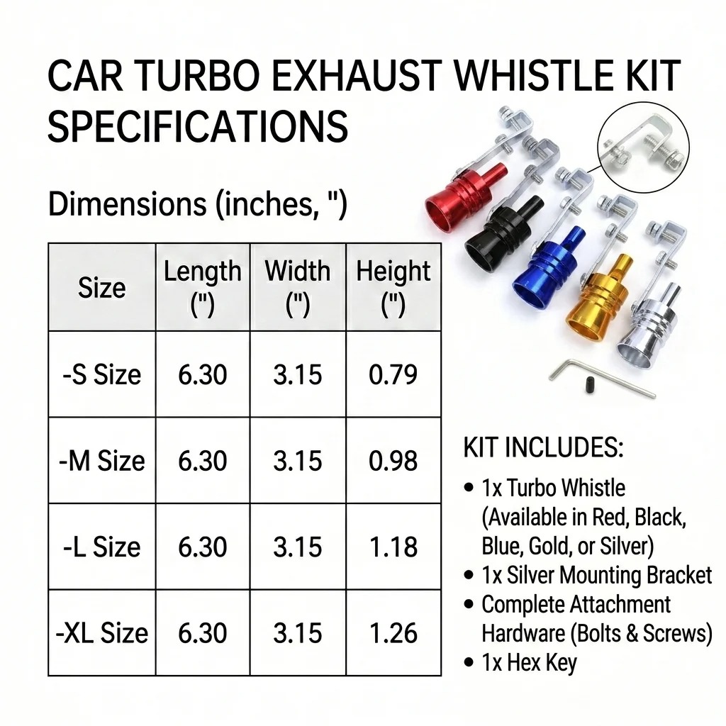 🔥 HOT DEAL Save Up To 50% Turbine Sound Exhaust Whistle For Cars Motorcycles🏎️ thumbnail 6