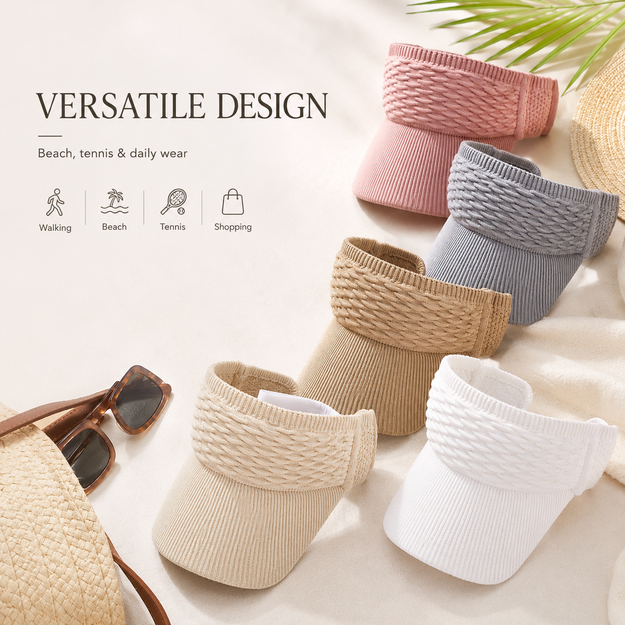 🏆BIG SALE 50%🎉Women's Breathable Knit Sun Visor Hat thumbnail 7