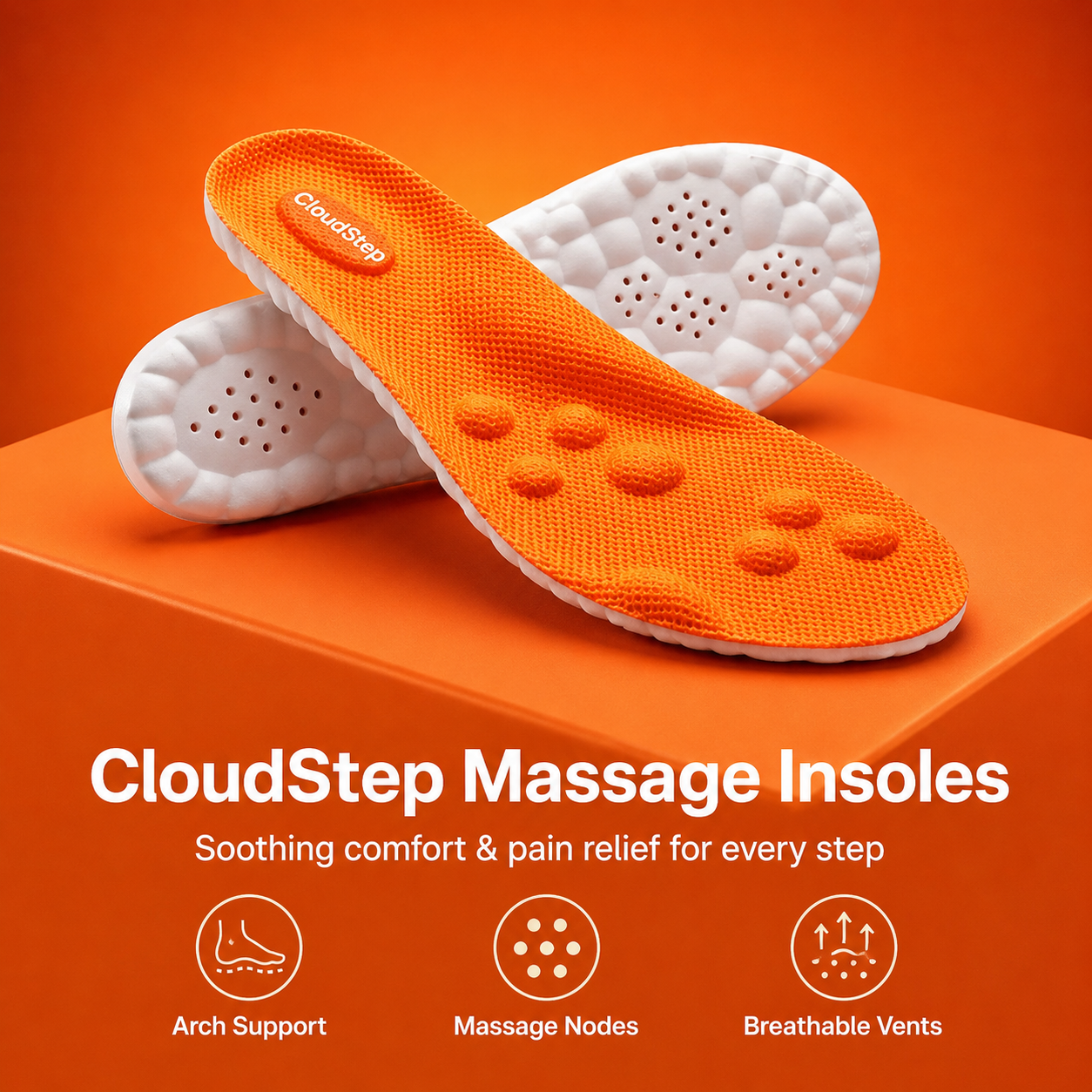 🔥 Limited Deal CloudStep Instant Pain Relief Insoles - Image 1