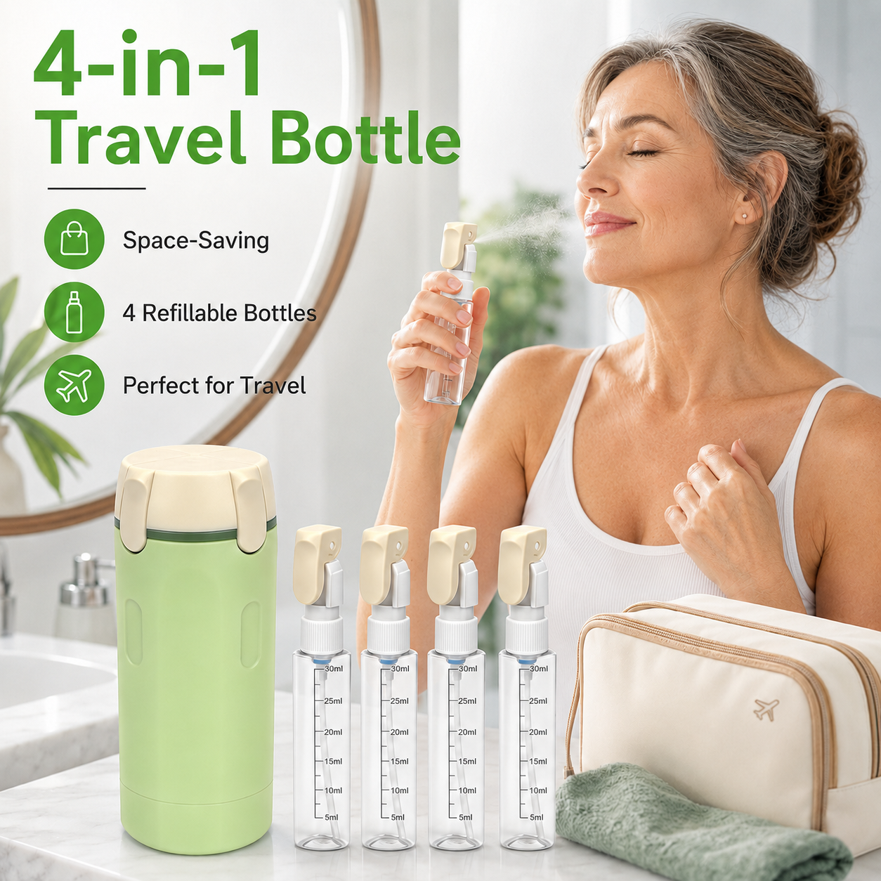 🔥50% Off Travel-Friendly Essentials - Carry 4 Essentials In 1 Compact Bottle 🛫 - Image 1