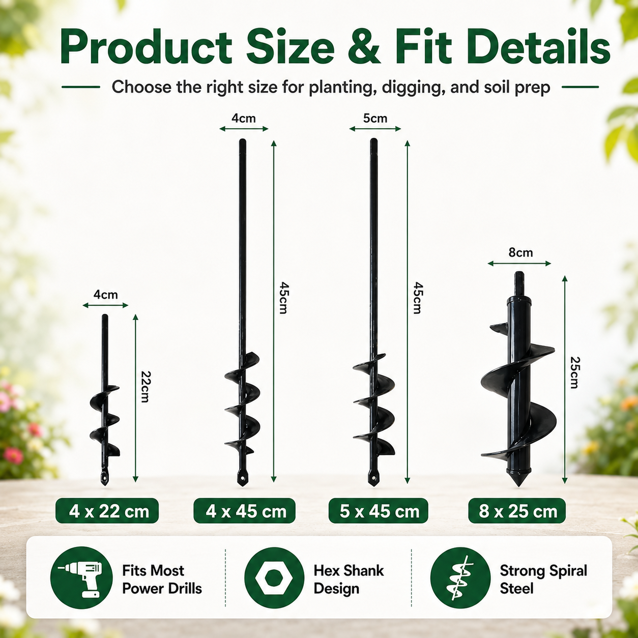 🔥50% OFF + Free Shipping🔥2-in-1 Garden Auger Drill Bit🌿🌱 thumbnail 8