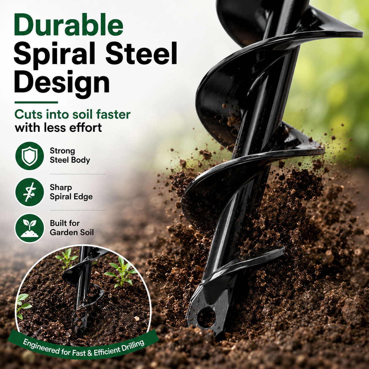 🔥50% OFF + Free Shipping🔥2-in-1 Garden Auger Drill Bit🌿🌱 thumbnail 6