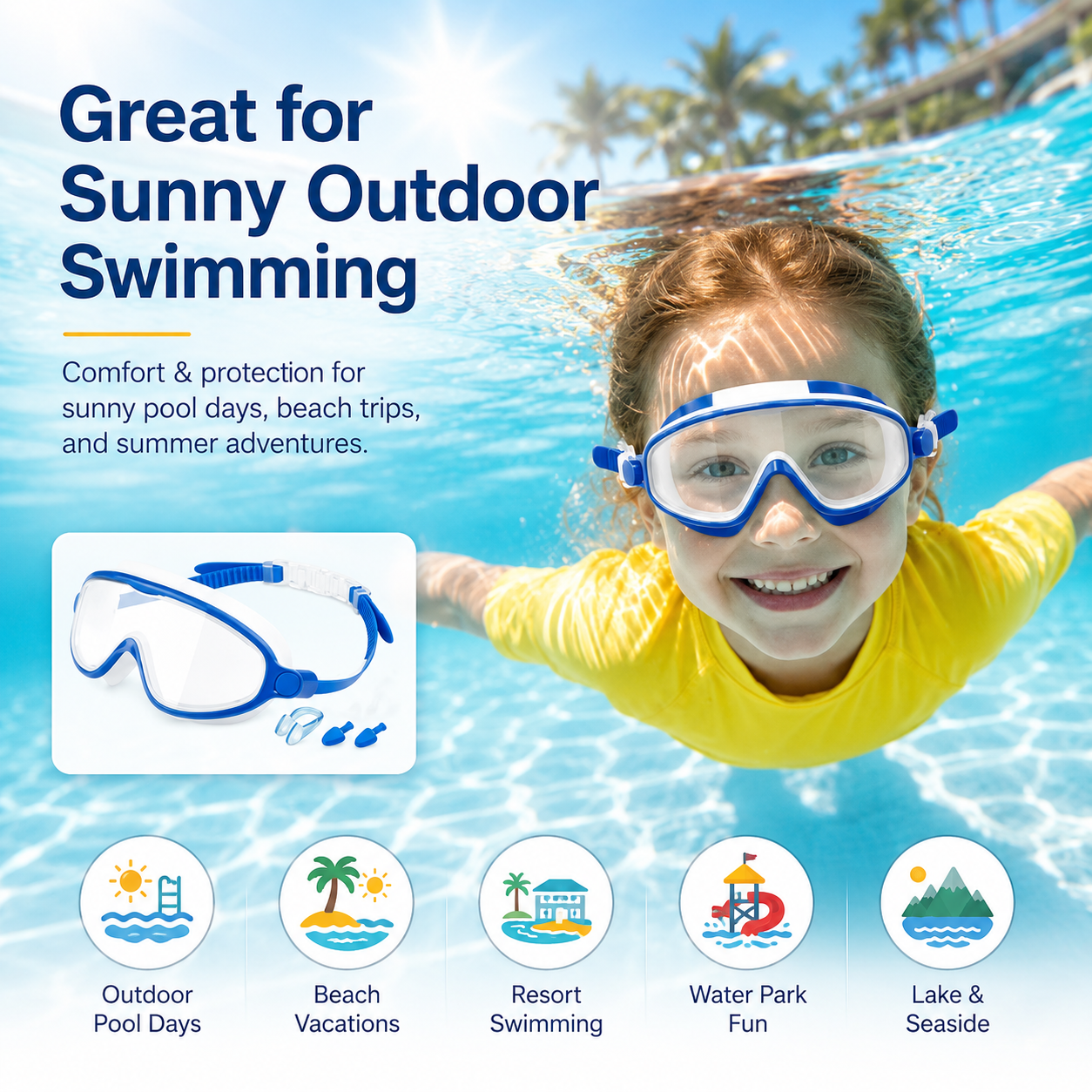 🔥Summer has arrived, enjoy it with these swimming goggles!🏊‍♂️☀️ (No nose cover) - Image 1