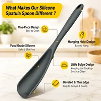 🔥Free Shipping🔥Multifunction Cooking Spoon Spatula for Non Stick Cookware BPA Free One Piece Design thumbnail 6