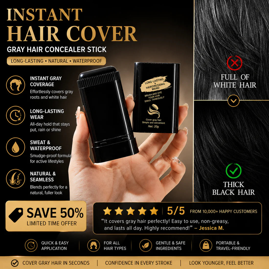 🔥Buy 2 get 1 Free🔥 Cover Gray Hair In Minutes — No Salon Needed - Image 1