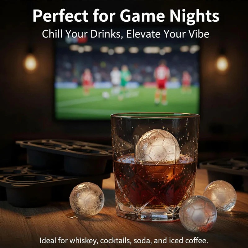 🏆Promotion: BUY 2 GET 55% OFF!!🔥Football Shape Silicone Ice Ball Mold ⚽🍺 thumbnail 5