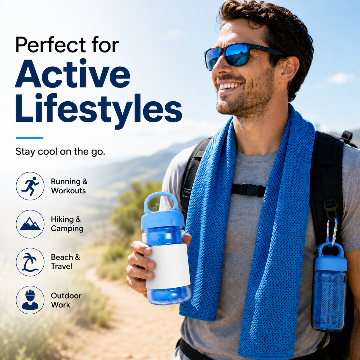 ❄️💦 Stay Cool Anywhere — Portable Reusable Cooling Towel thumbnail 7