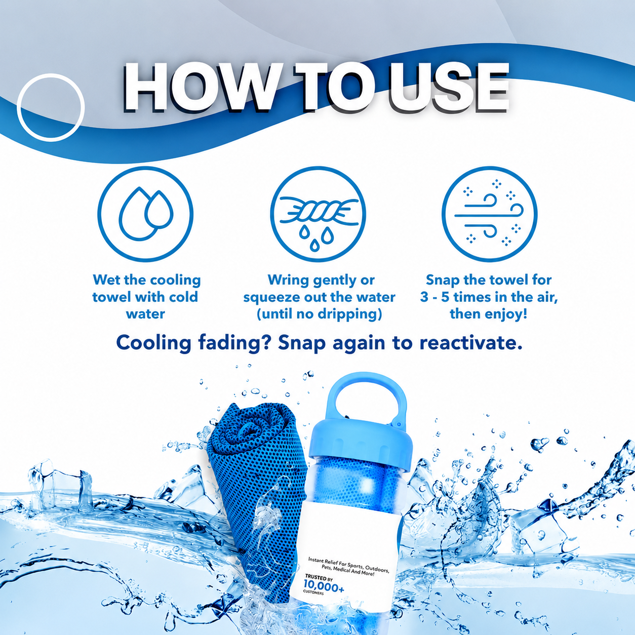 ❄️💦 Stay Cool Anywhere — Portable Reusable Cooling Towel thumbnail 3