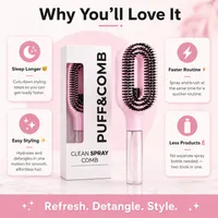🔥Puff&Comb 2-in-1 Spray Brush 🔥One Brush. Less Frizz. More Bounce. thumbnail 4