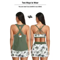 🔥LAST DAY 60% OFF🔥 Three Piece Tankini with Shorts🩱 thumbnail 2