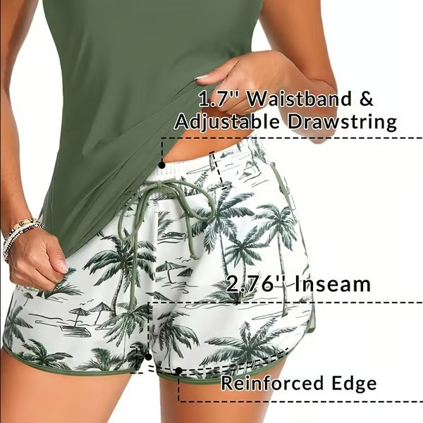🔥LAST DAY 60% OFF🔥 Three Piece Tankini with Shorts🩱 thumbnail 3