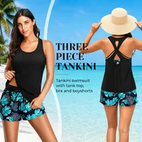 🔥LAST DAY 60% OFF🔥 Three Piece Tankini with Shorts🩱 thumbnail 1