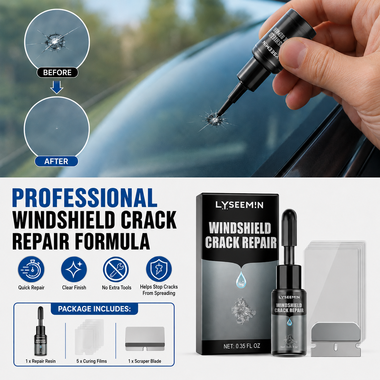 đ Windshield Crack Repair Formula - Image 1