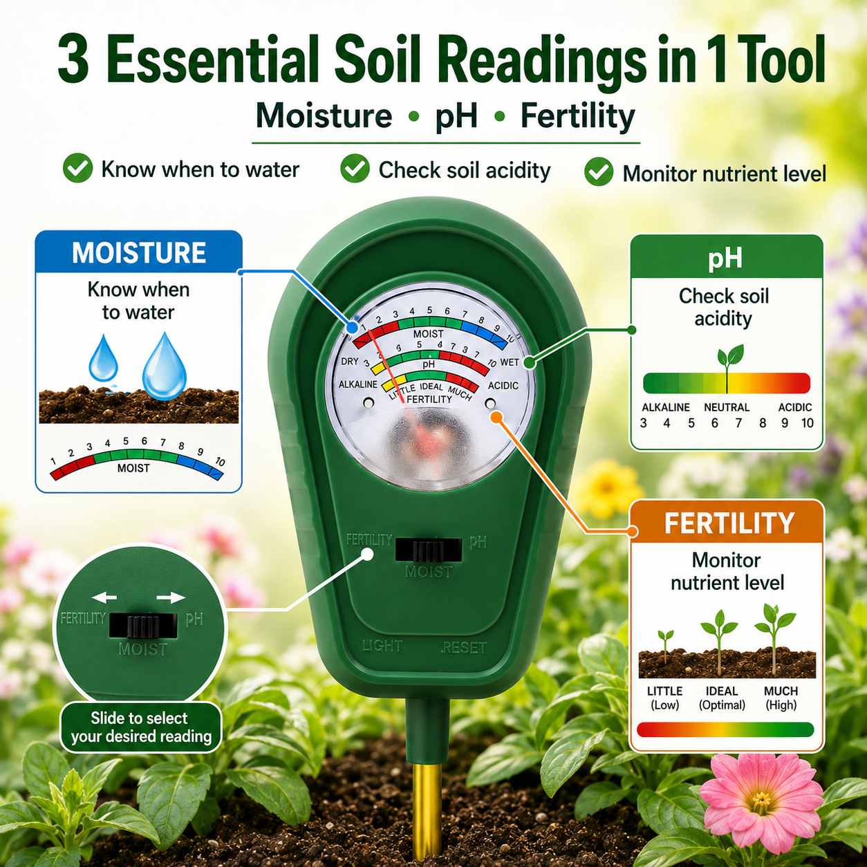 🔥50% OFF + Free Shipping🌱3-in-1 Soil Meter ( Version Update )🌿 thumbnail 6