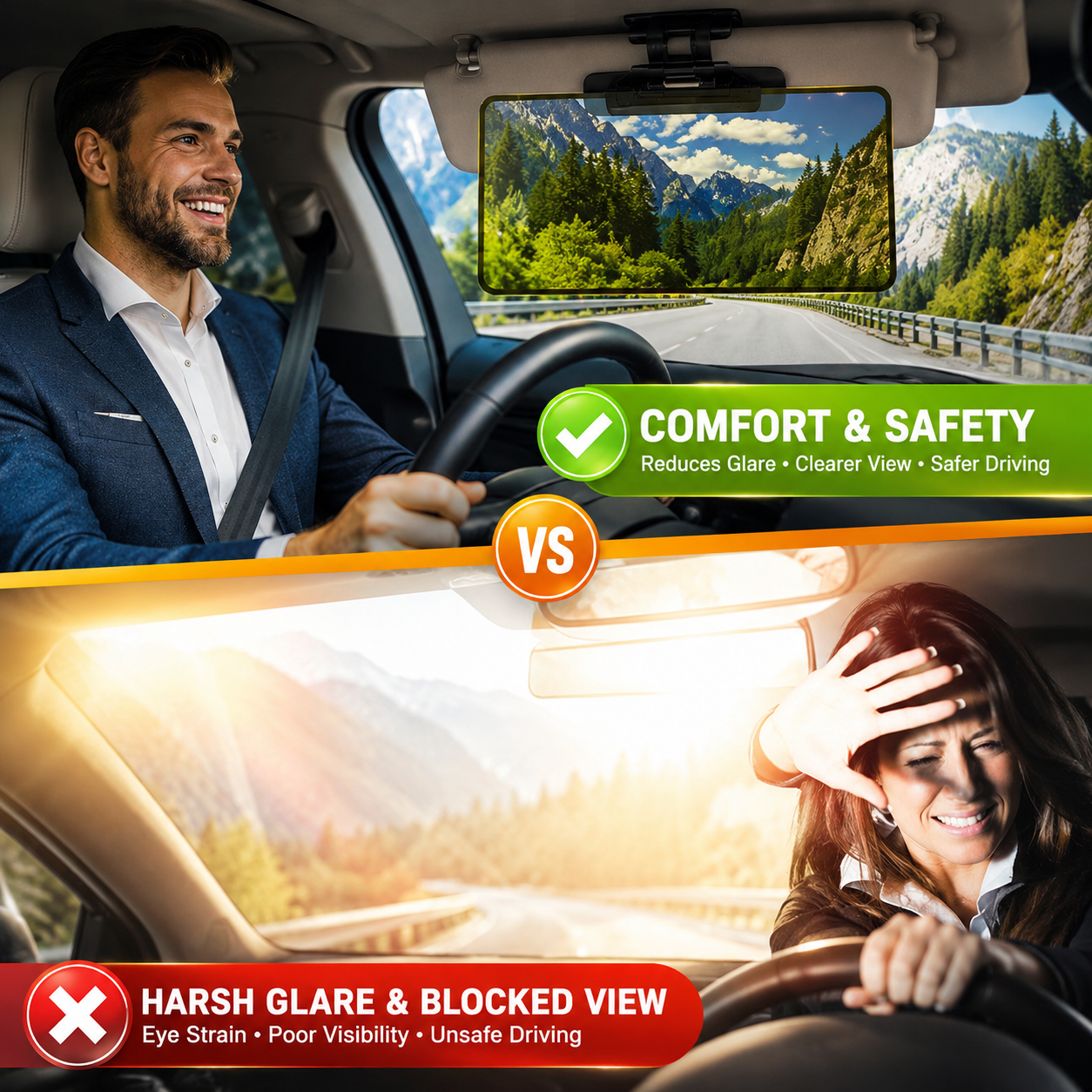 👉 Claim Your 50% Off Now☀️Block Harsh Glare In Seconds - GlareGuard Anti-Glare Driving Visor ⭐ thumbnail 3