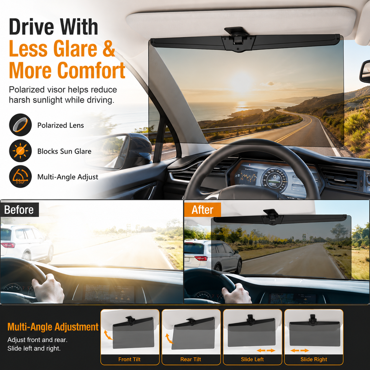 👉 Claim Your 50% Off Now☀️Block Harsh Glare In Seconds - GlareGuard Anti-Glare Driving Visor ⭐ - Image 1