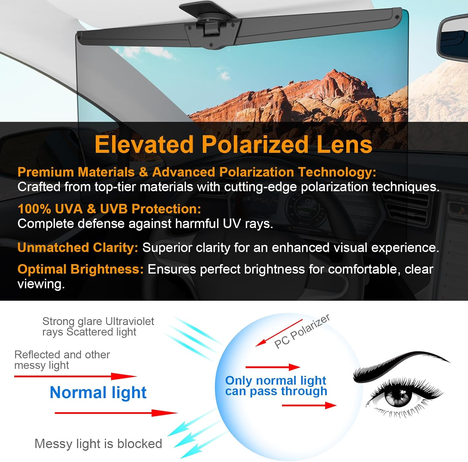 👉 Claim Your 50% Off Now☀️Block Harsh Glare In Seconds - GlareGuard Anti-Glare Driving Visor ⭐ thumbnail 4