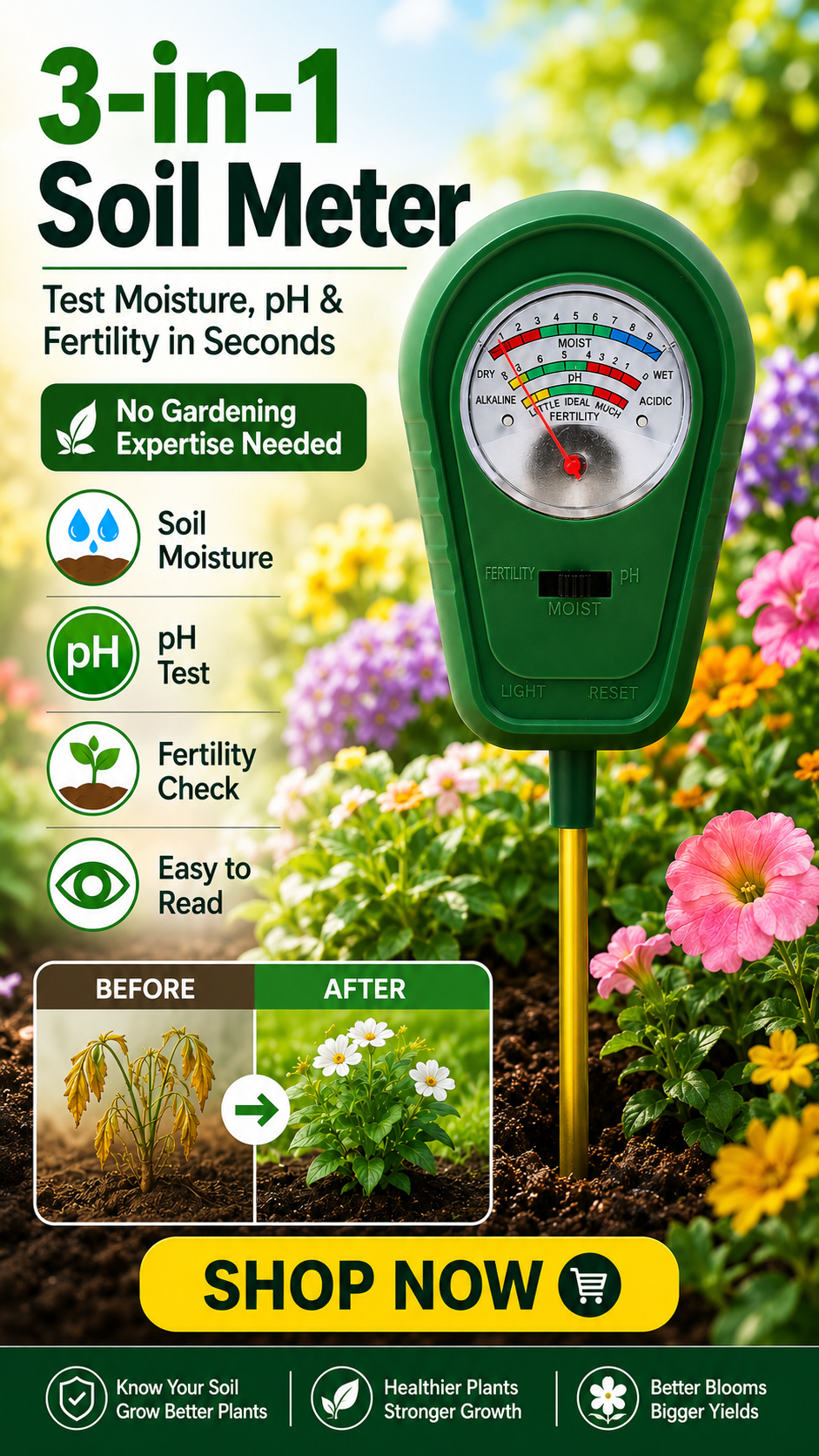🔥50% OFF + Free Shipping🌱3-in-1 Soil Meter ( Version Update )🌿 thumbnail 9