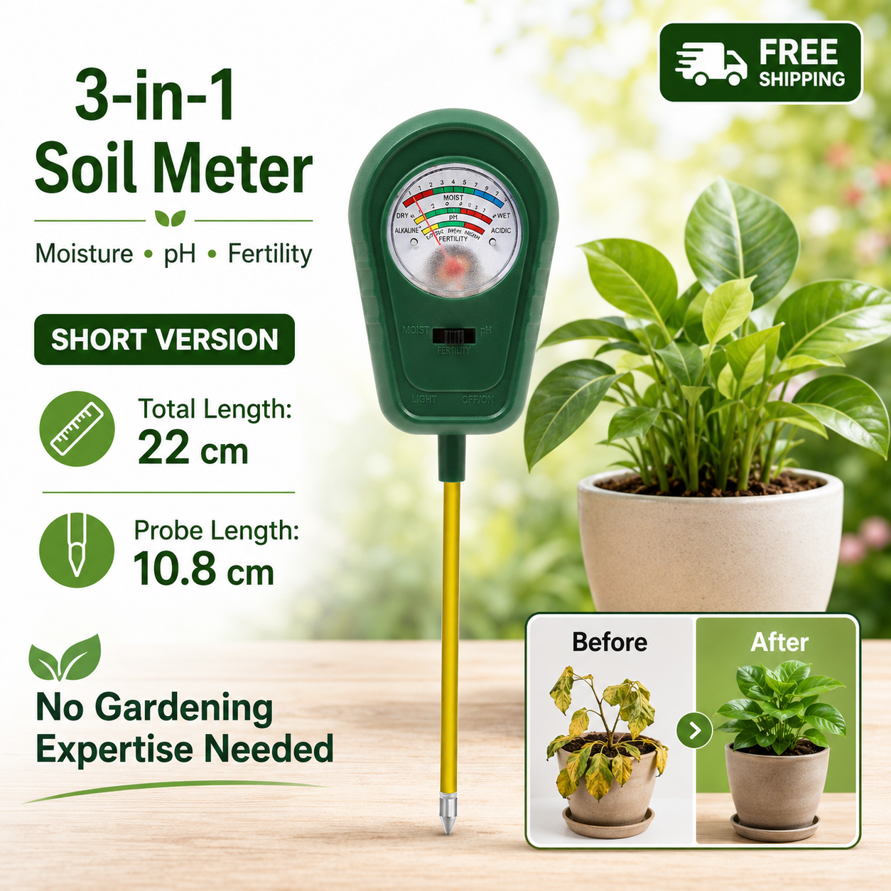 🔥50% OFF + Free Shipping🌱3-in-1 Soil Meter ( Version Update )🌿 thumbnail 10