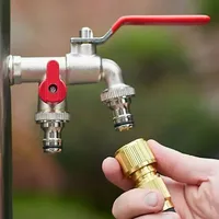 🔥 FLASH SALE: 50% OFF! ⚙️ Universal Stainless Steel Double Outlet Garden Faucet 🚰 thumbnail 2