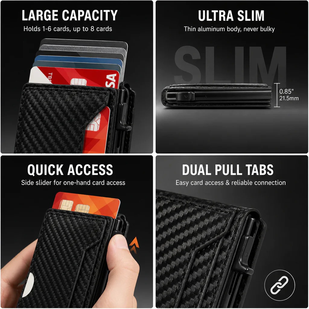💵 Slim RFID Pop-Up Wallet for Men thumbnail 4