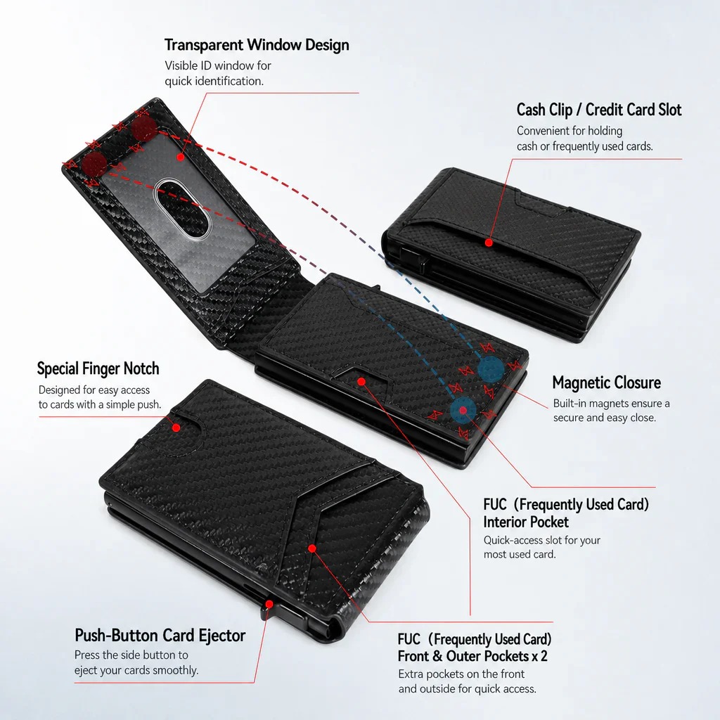 💵 Slim RFID Pop-Up Wallet for Men thumbnail 7