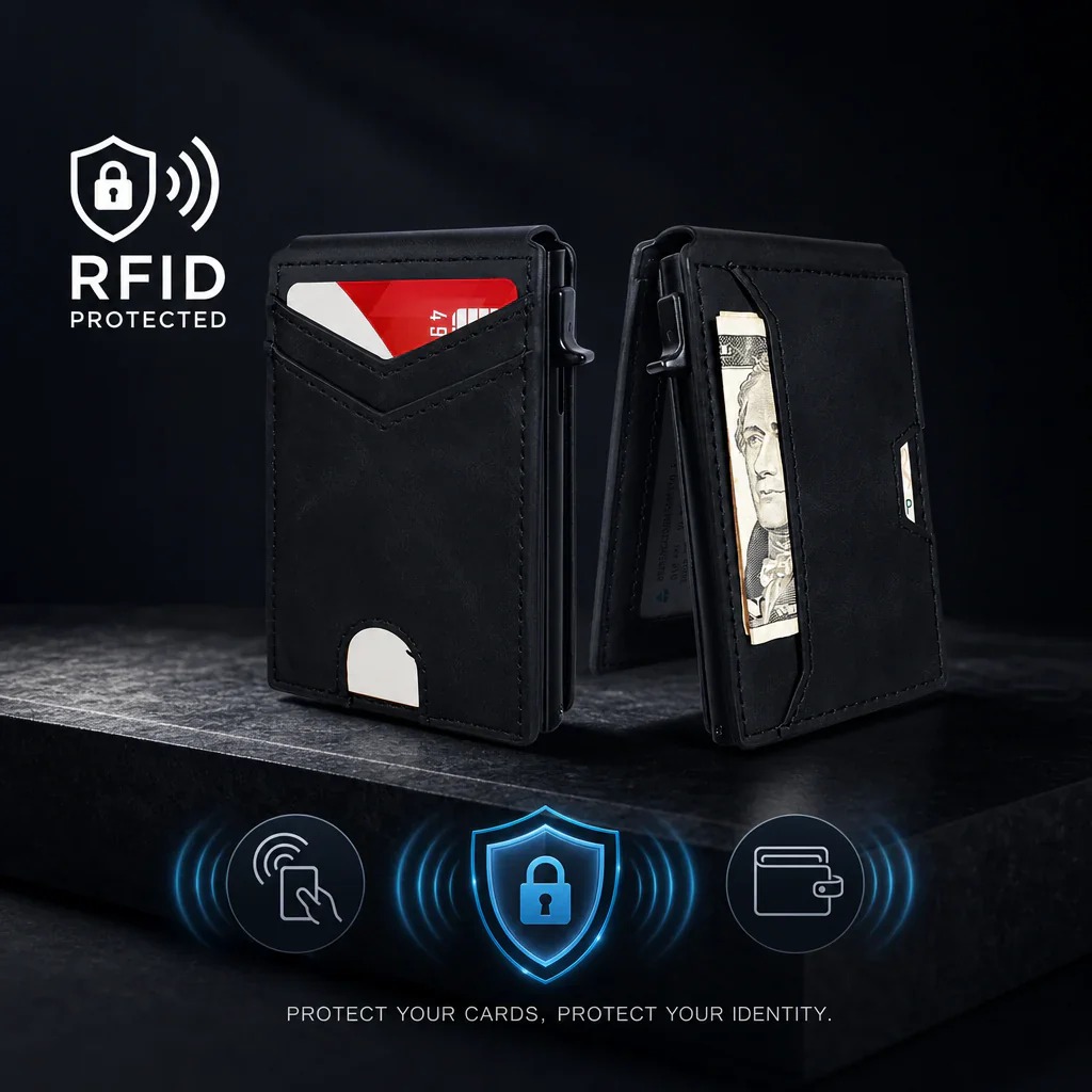 💵 Slim RFID Pop-Up Wallet for Men thumbnail 3