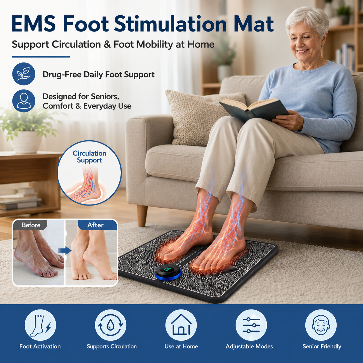 👣 No more constant clinic visits 🛡️ Helps Support Better Circulation, Foot Activation & Daily Comfort - Image 1