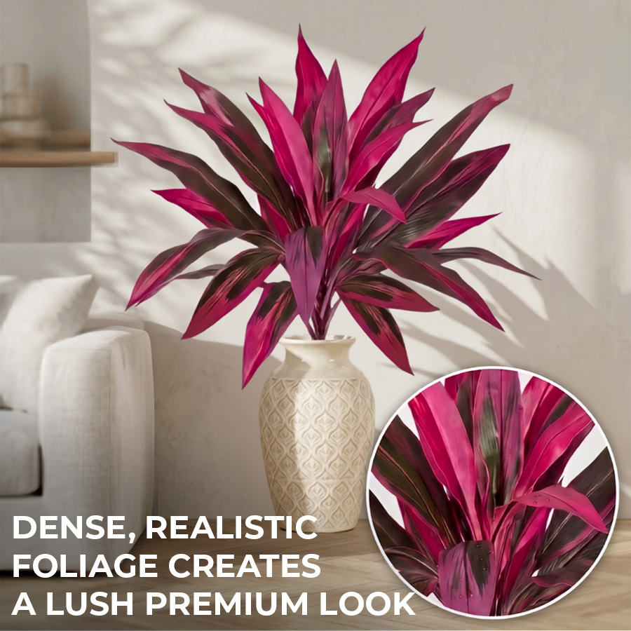 🔥Last Day 50% OFF🔥2Pcs Artificial Boston Fern & Dragon's Blood Tree Plants thumbnail 5