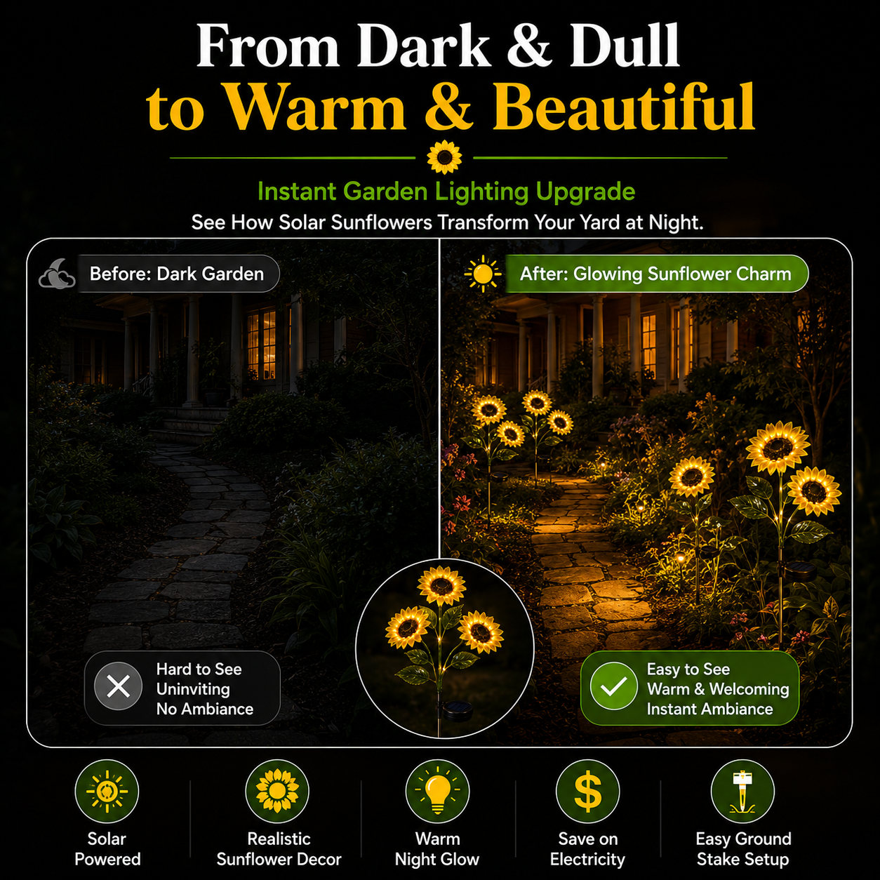 🌞Decorate & Light Up Your Yard Tonight – No Power Needed, Just Push In!💡💸 thumbnail 2