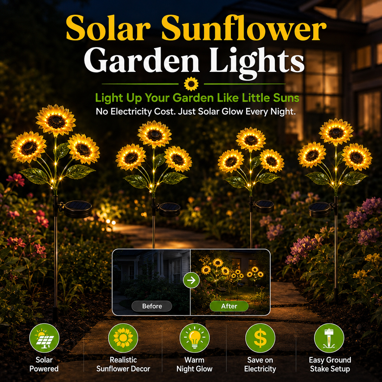 🌞Decorate & Light Up Your Yard Tonight – No Power Needed, Just Push In!💡💸 - Image 1