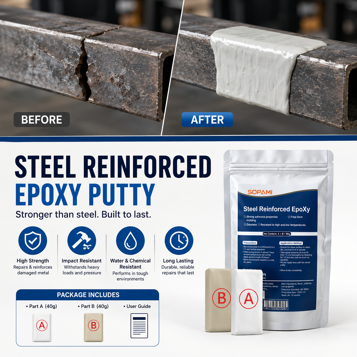 🔩 Steel Reinforced Epoxy Putty - Image 1