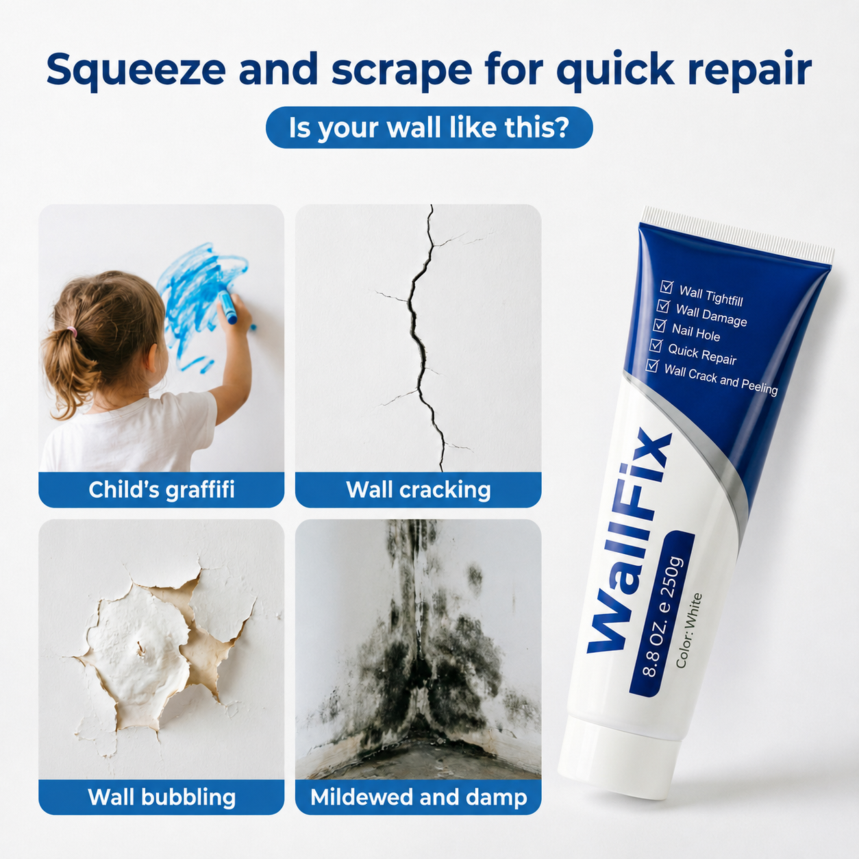 🔥Buy 2 get 1 Free 🚨Save Money On Small Wall Repairs🚨- WallFix Drywall Repair Kit 🏆 thumbnail 5