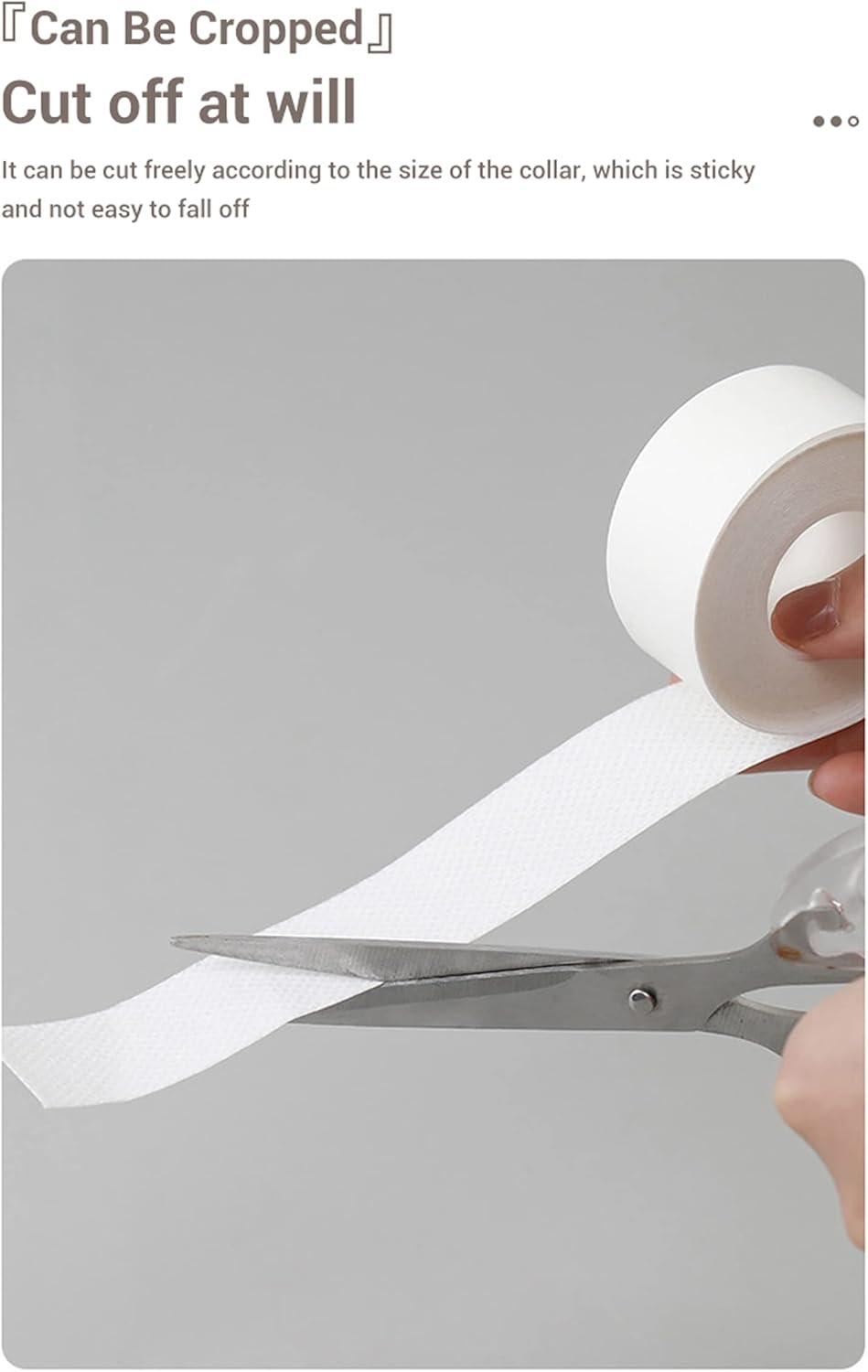 2 rolls of collar stickers, sweat pads self-adhesive collar protectors, disposable shirt collar lining invisible anti-sweat protectors, Breathable, Cut & Stick
