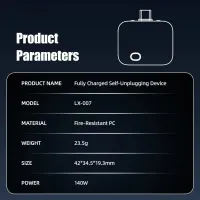 🔥Last Day 50% OFF - USB-C 140W Smart Auto-Disconnect Charger Guard thumbnail 4