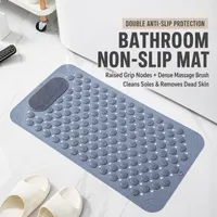 💧2 in 1 SafeStep Anti-Slip Shower Mat With Foot Scrubber 🚿🏆 Perfect For Seniors, Kids & Family Bathrooms thumbnail 2
