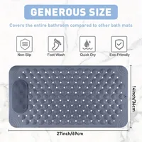💧2 in 1 SafeStep Anti-Slip Shower Mat With Foot Scrubber 🚿🏆 Perfect For Seniors, Kids & Family Bathrooms thumbnail 4
