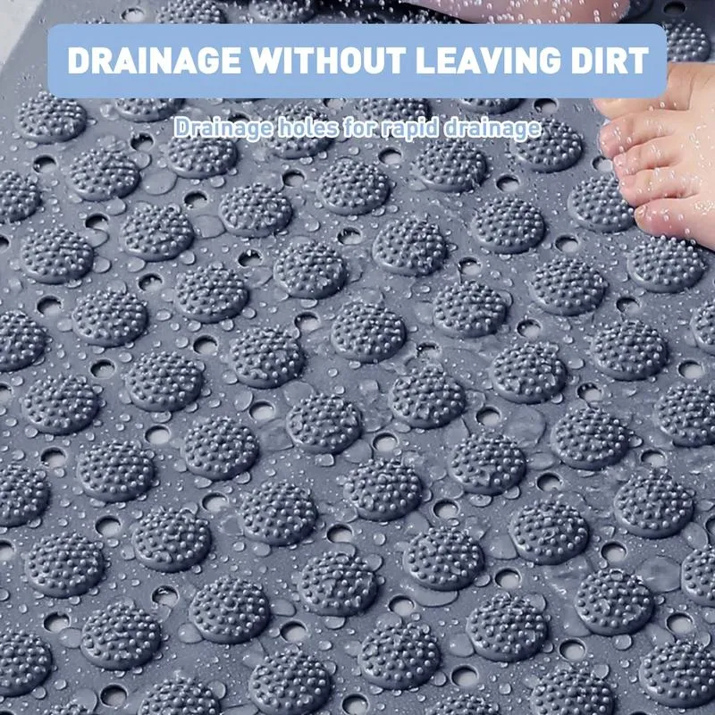 💧2 in 1 SafeStep Anti-Slip Shower Mat With Foot Scrubber 🚿🏆 Perfect For Seniors, Kids & Family Bathrooms thumbnail 5