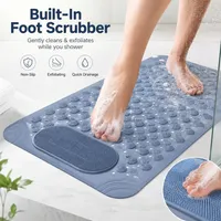 💧2 in 1 SafeStep Anti-Slip Shower Mat With Foot Scrubber 🚿🏆 Perfect For Seniors, Kids & Family Bathrooms thumbnail 3