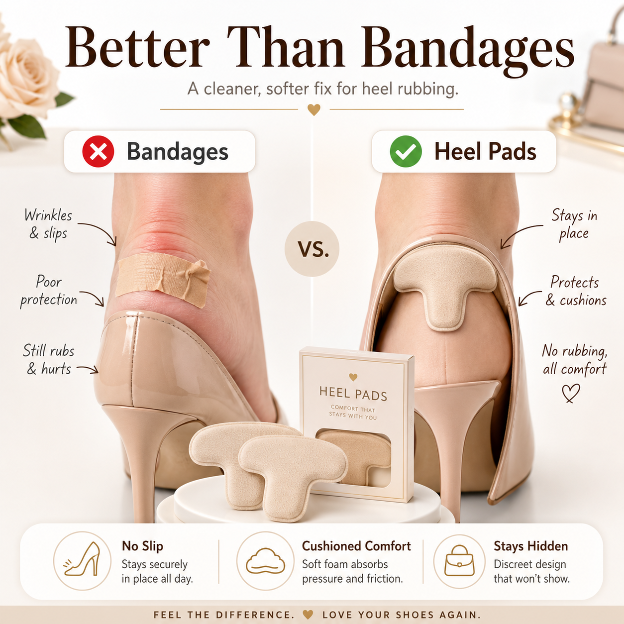🔥Buy 2 get 1 Free🔥No More Painful Heel Rubbing💖HeelCloud Anti-Rub Pads thumbnail 5