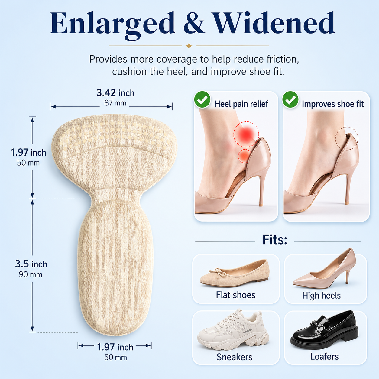 🔥Buy 2 get 1 Free🔥No More Painful Heel Rubbing💖HeelCloud Anti-Rub Pads thumbnail 2