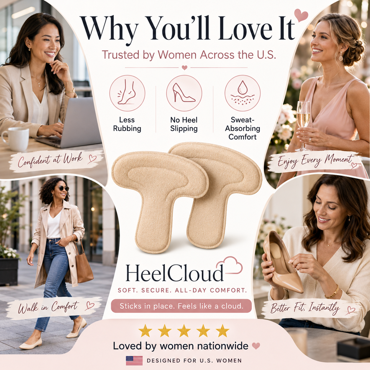🔥Buy 2 get 1 Free🔥No More Painful Heel Rubbing💖HeelCloud Anti-Rub Pads thumbnail 4