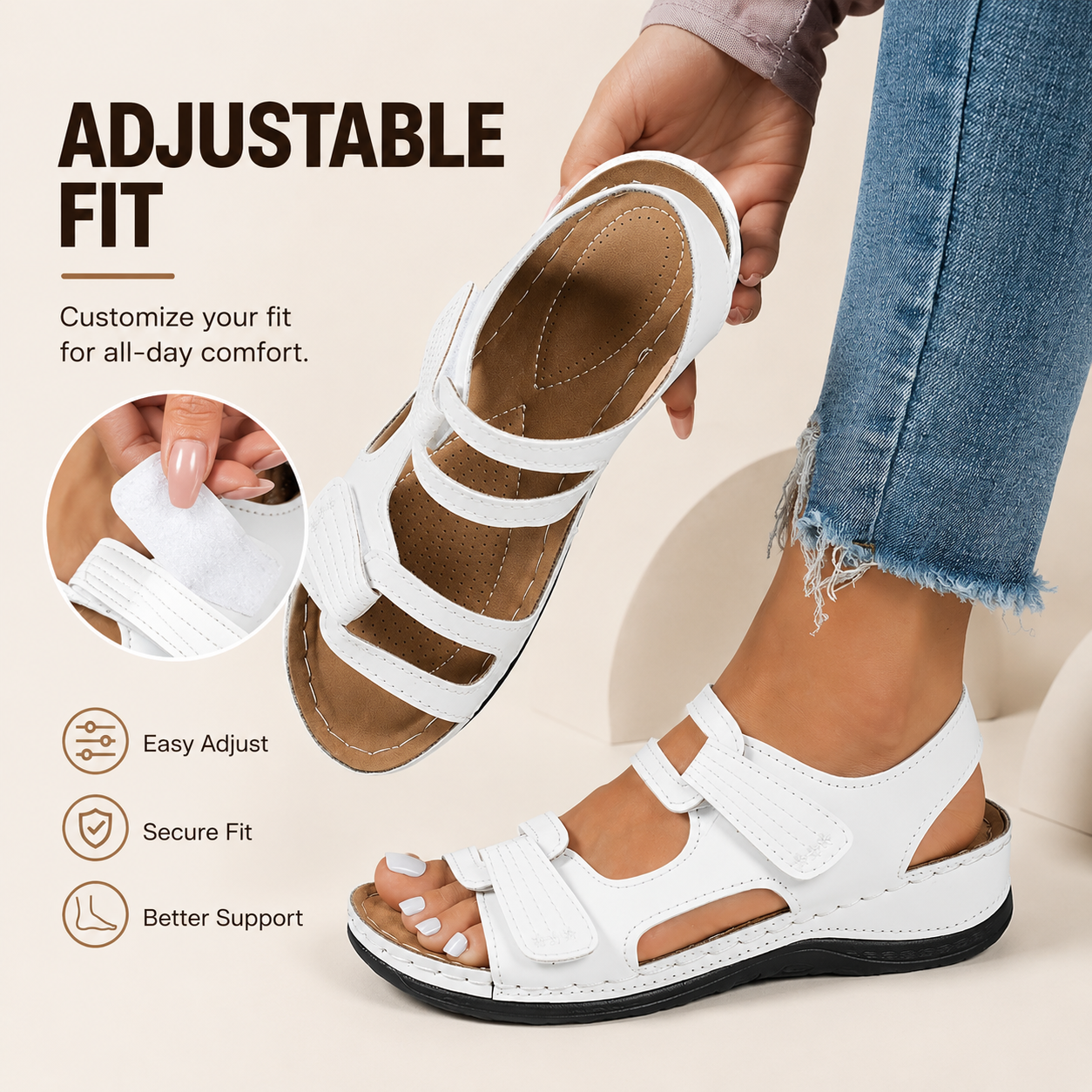 🔥Women’s Comfort Support Sandals – Adjustable Soft Sole – Sale 60% OFF🔥🔥 thumbnail 4