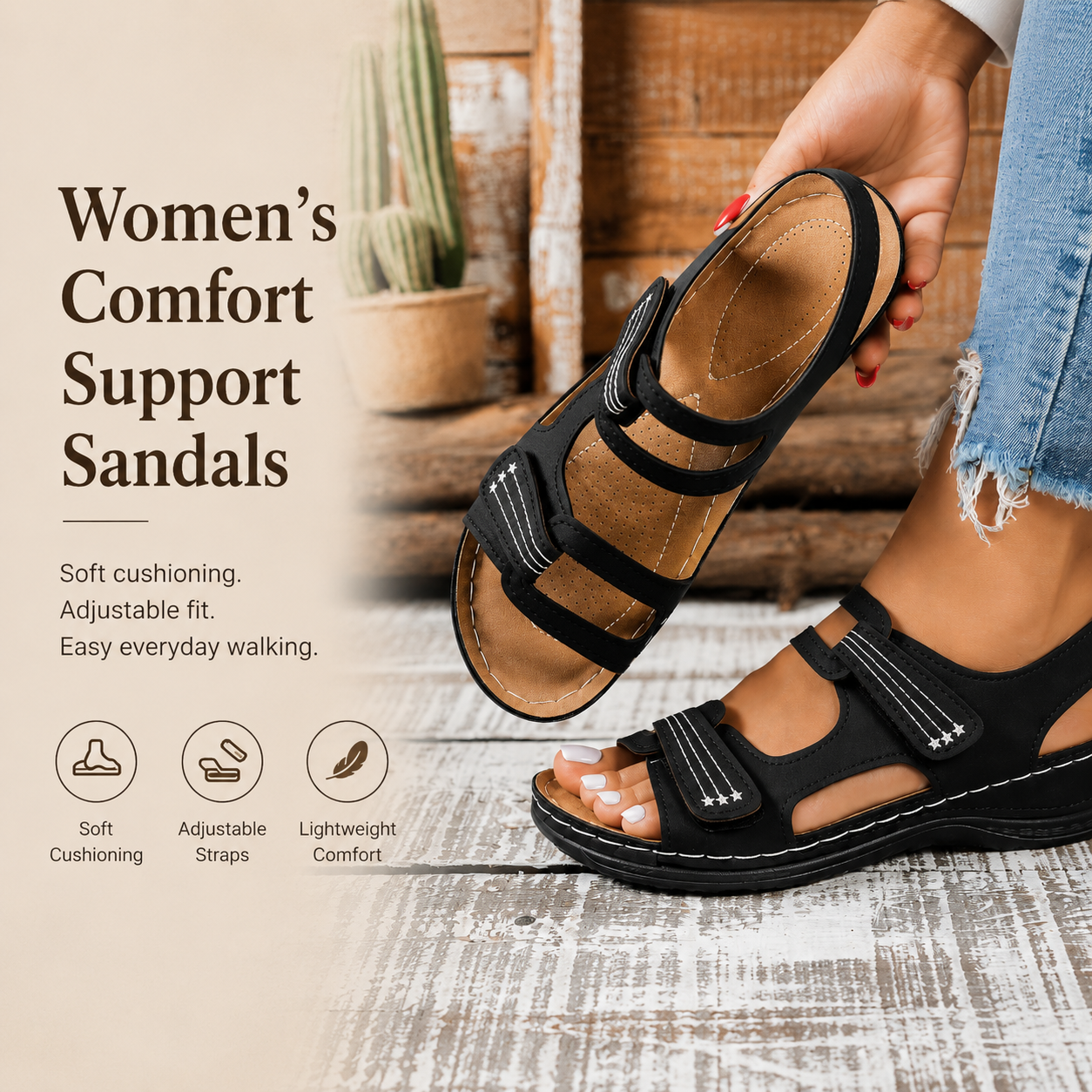 🔥Women’s Comfort Support Sandals – Adjustable Soft Sole – Sale 60% OFF🔥🔥 - Image 1