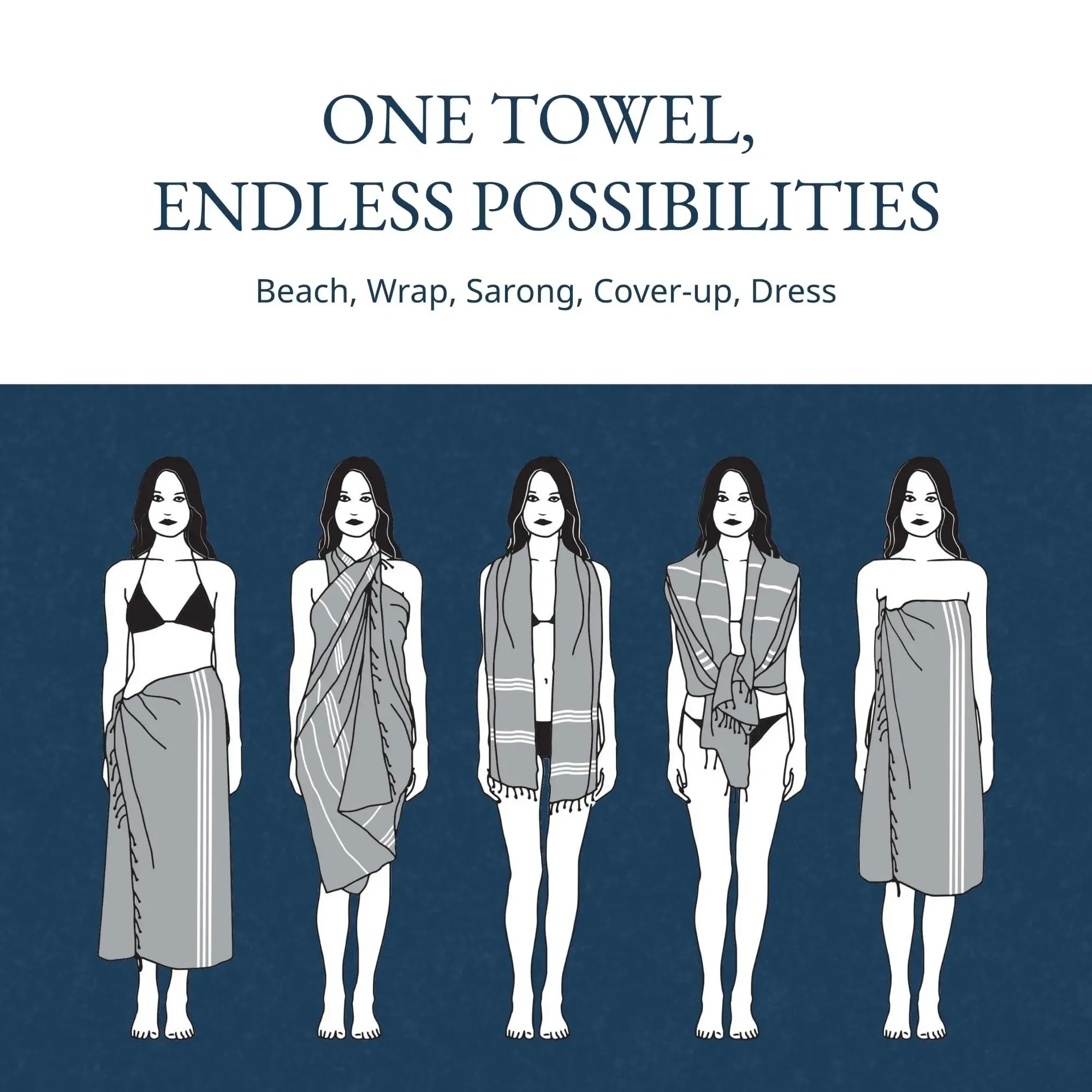 🔥Summer Hot Sale 50%OFF🌴 Lightweight XL Flat-Weave Beach Towel thumbnail 9