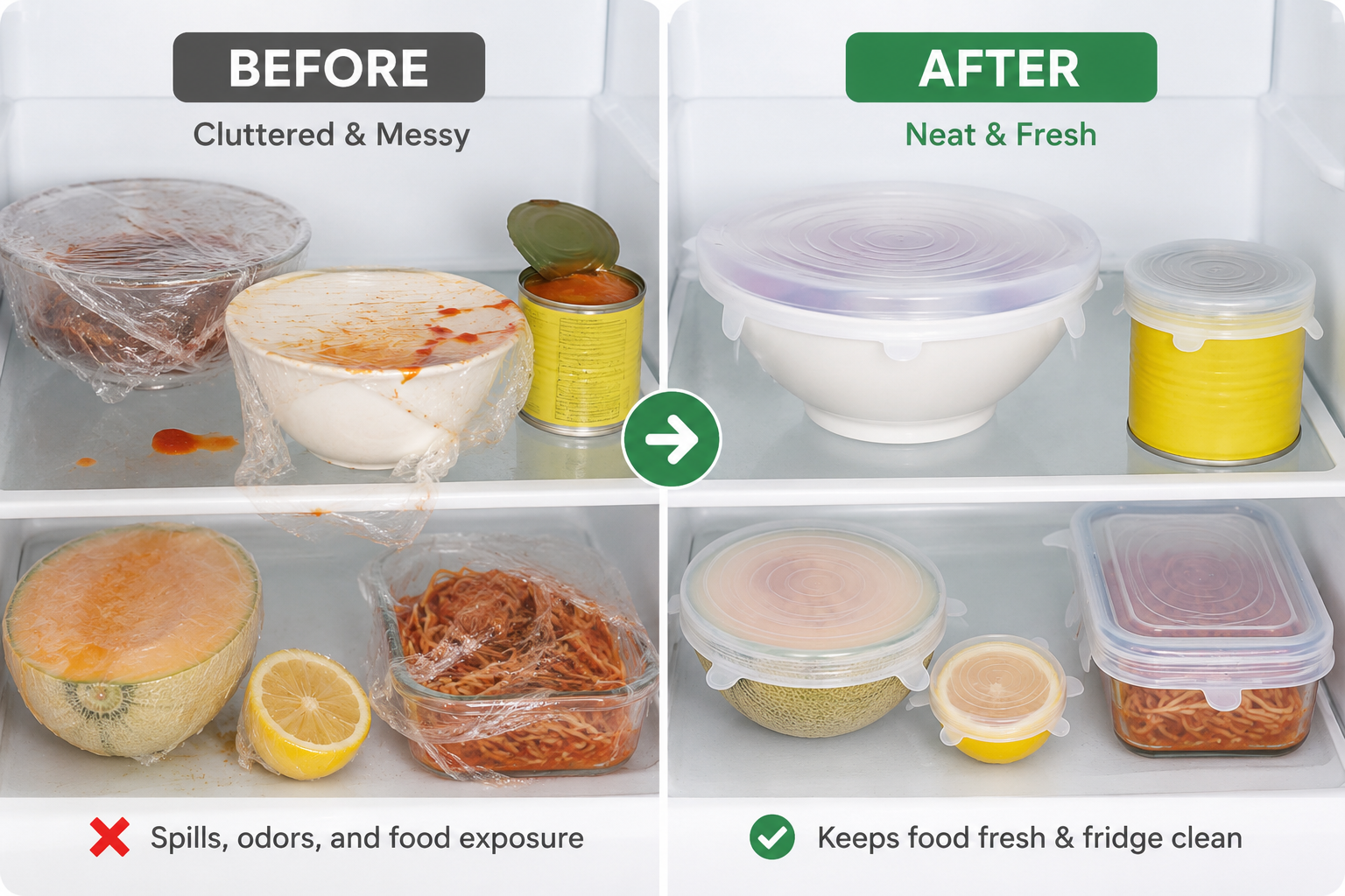 🥣 Multipurpose Silicone Stretch Lids – Reusable Food Covers thumbnail 8