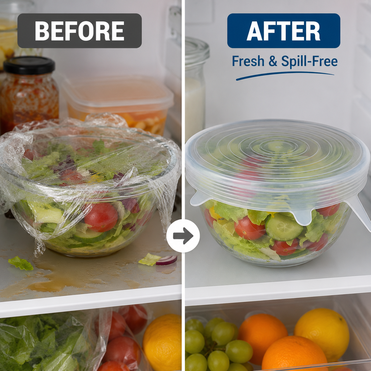 🥣 Multipurpose Silicone Stretch Lids – Reusable Food Covers thumbnail 9