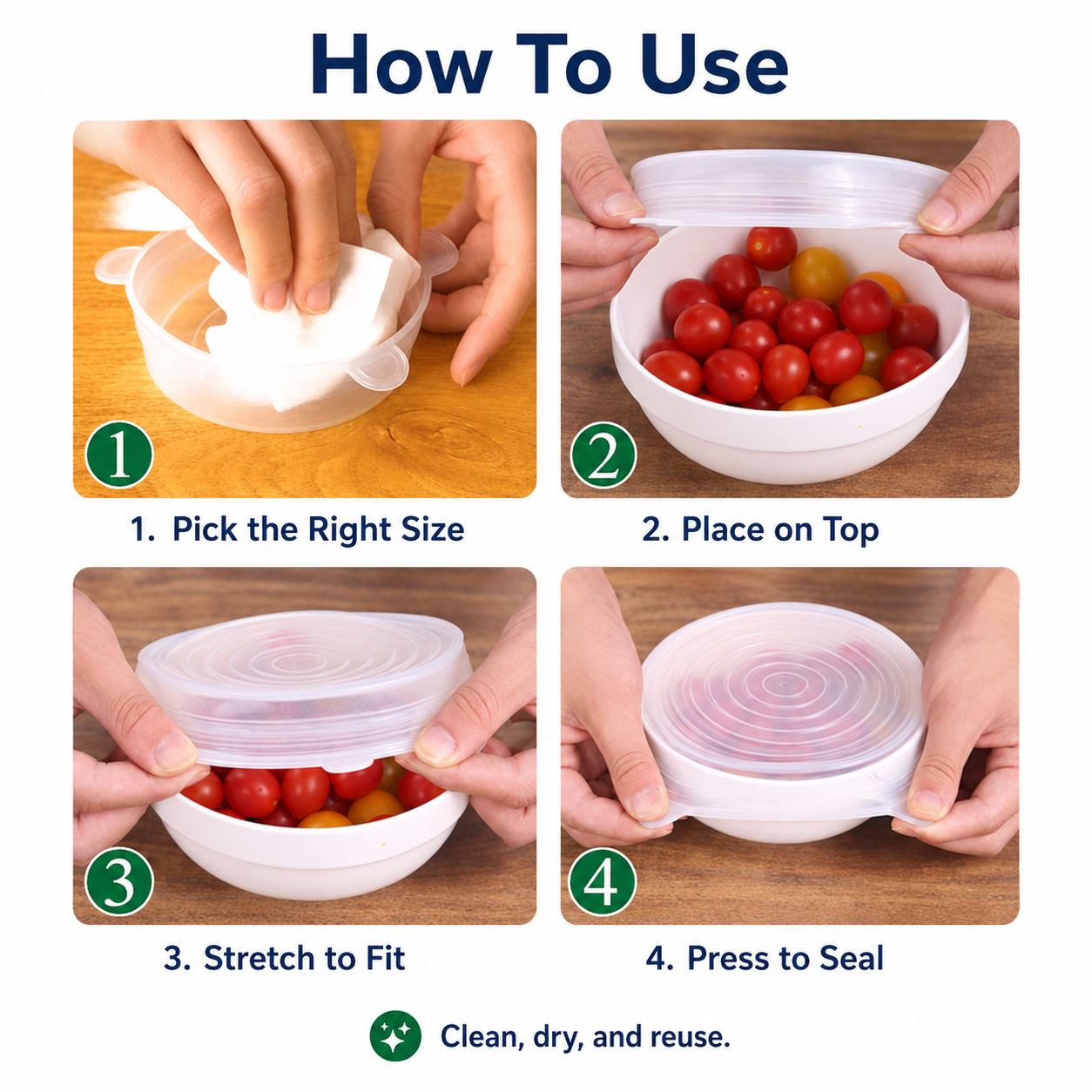 🥣 Multipurpose Silicone Stretch Lids – Reusable Food Covers thumbnail 6